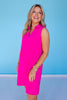 SSYS Brynlee Crepe Collared Sleeveless Dress In Pink