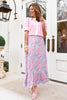 SSYS Daisy One Tier Maxi Skirt In Pastel Palms *FINAL SALE*