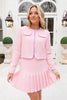 SSYS Rebecca Pink Embellished Tweed Jacket Skort Set *FINAL SALE*