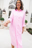 SSYS Saylor Preppy Shirt Dress In Pink