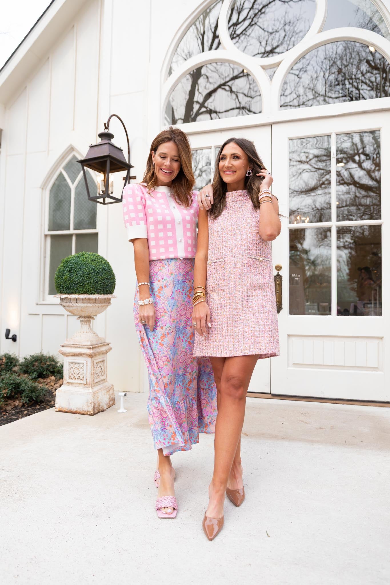 SSYS Daisy One Tier Maxi Skirt In Pastel Palms *FINAL SALE*