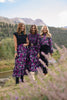 SSYS Wrenley Sheer Long Sleeve Tiered Maxi Dress In Berry Floral