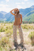 SSYS Victoria Slim Wide Leg Jeans In Scale Animal