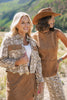 SSYS Signature Scale Animal Print Denim and Suede Cropped Shacket