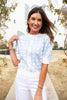 SSYS Grier Gingham Sweater In Light Blue