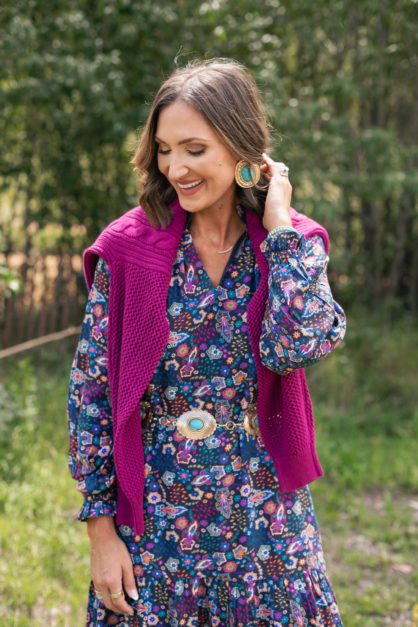 SSYS Rowan Long Sleeve Maxi Dress In Twilight Floral