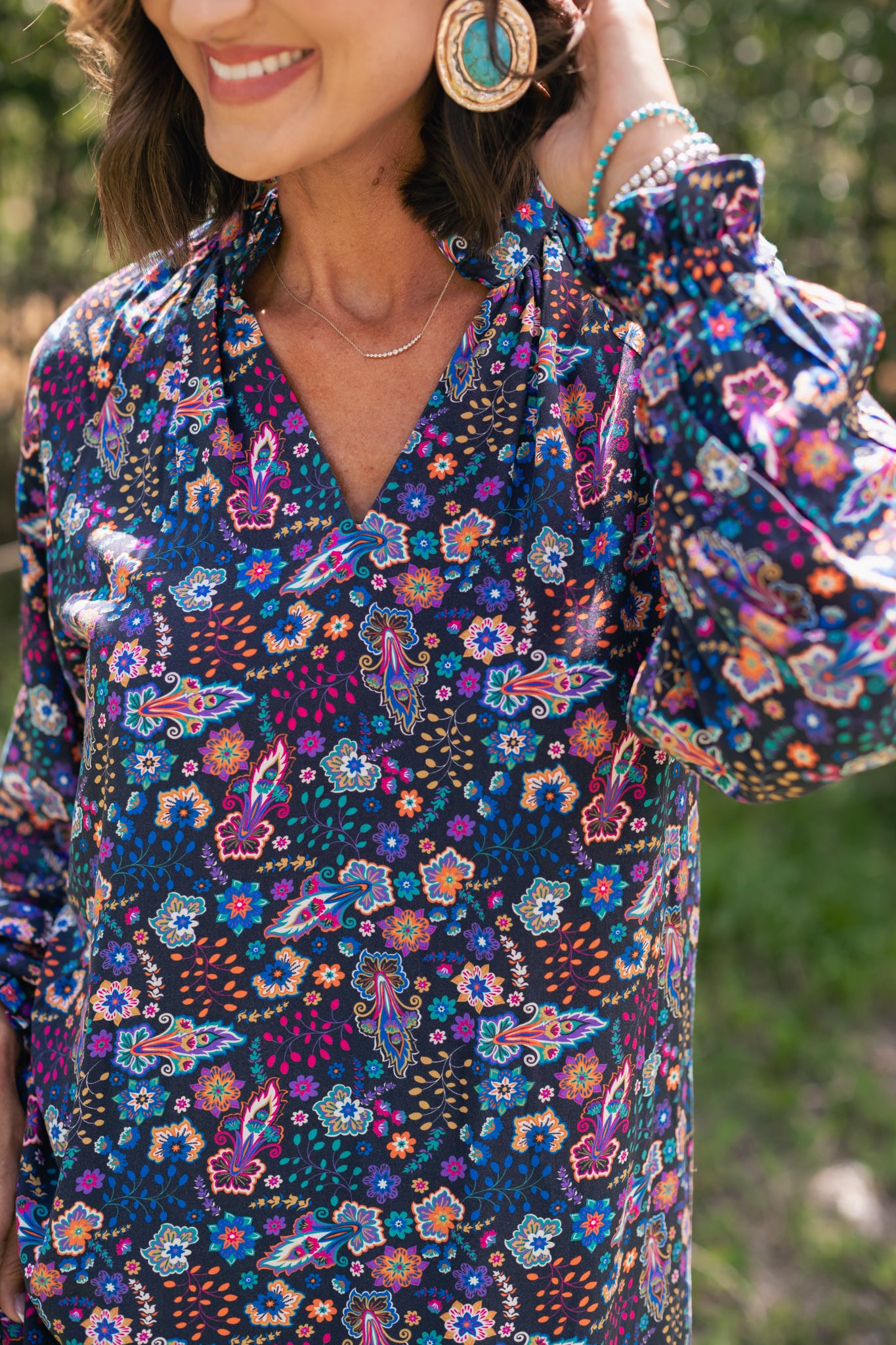 SSYS Rowan Long Sleeve Maxi Dress In Twilight Floral
