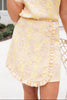 SSYS Melody Brocade Ruffle Skort In Yellow
