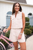 SSYS Gretta Sleeveless Tweed Trouser Shorts Set In Ivory *FINAL SALE*