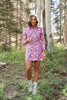 SSYS Long Sleeve Golf Dress In Magenta Bloom
