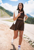 SSYS Mocha Polka Dot Drawstring Skort