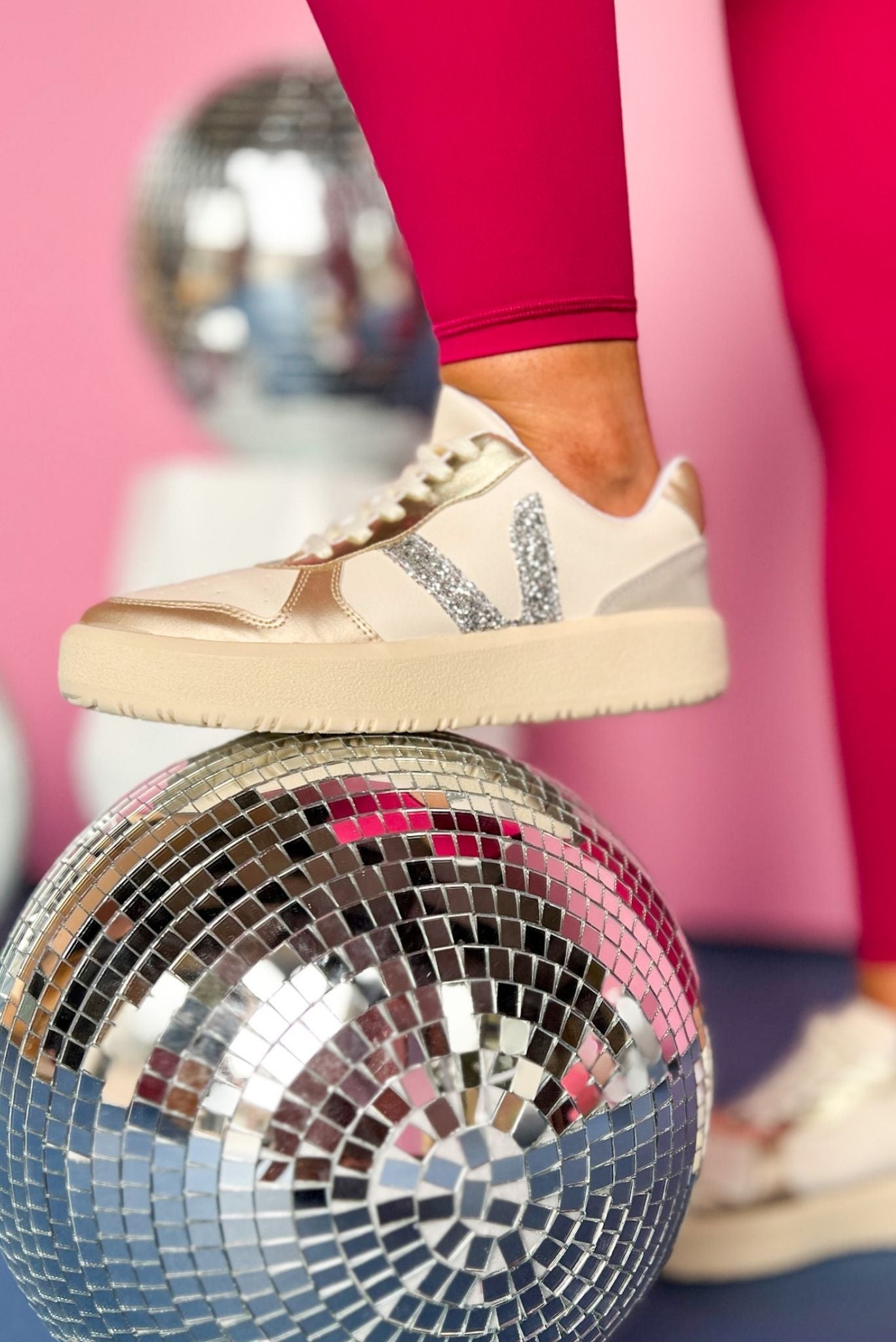 Silver Gold V Detail Platform Sneaker, must have sneaker, elevated sneaker, mom style, shop style your senses by mallory fitzsimmons