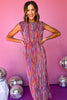 Purple Striped Printed Ribbed Pleating Sleeveless Maxi Dress, must have dress, must have style, fall style, fall fashion, elevated style, elevated dress, mom style, fall collection, fall dress, shop style your senses by mallory fitzsimmons