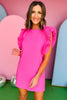  Pink Pleated Shoulder Detail Dress, pleated shoulder, must have dress, must have style, weekend style, brunch style, spring fashion, elevated style, elevated style, mom style, shop style your senses by mallory fitzsimmons, ssys by mallory fitzsimmons