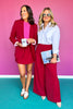SSYS Jules Slit Skort In Maroon