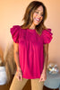 Pink Pleated Double Ruffle Short Sleeve Top, must have top, must have style, must have fall, fall collection, fall fashion, elevated style, elevated top, mom style, fall style, shop style your senses by mallory fitzsimmons