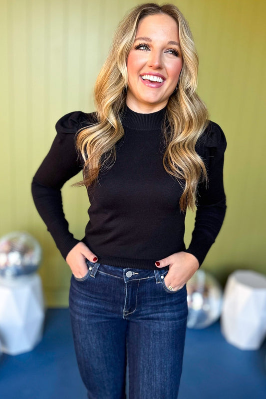 Black Ribbed Long Sleeve Top, must have top, must have style, must have holiday, fall collection, fall fashion, elevated style, elevated top, mom style, fall style, shop style your senses by mallory fitzsimmons