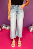 Risen High Rise Crop Wide Leg Fray Hem Jeans, jeans, light wash jeans, high rise jeans, cropped jeans, high rise cropped jeans, wide leg jeans, frayed hem jeans, wide leg fray hem jeans, high rise wide leg jeans, must have jeans, elevated jeans, elevated style, summer jeans, summer style, Shop Style Your Senses by Mallory Fitzsimmons, SSYS by Mallory Fitzsimmons