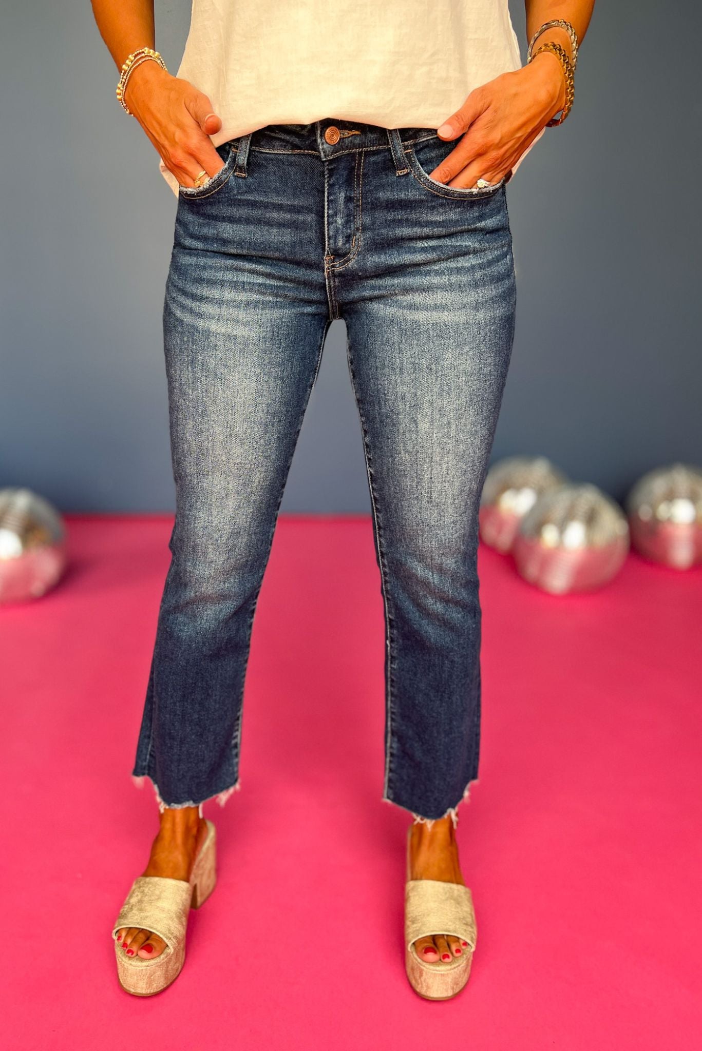 Lovervet By Vervet Mid Rise Cropped Mini Bootcut Jeans *FINAL SALE