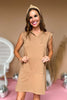 SSYS Taupe Sleeveless Hooded Sweatshirt Dress