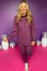 SSYS The Bella Set In Quilted Dark Plum, must have set, must have style, elevated set, matching set, elevated style, elevated comfy, comfortable fashion, travel set, mom style, travel style, shop style your senses by mallory fitzsimmons