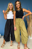 Olive Elastic Self Tie Wide Parachute Pants, pants, olive pants, parachute pants, self tie pants, self tie parachute pants, wide pants, wide parachute pants, must have pants, elevated pants, elevated style, summer pants, summer style, Shop Style Your Senses by Mallory Fitzsimmons, SSYS by Mallory Fitzsimmons
