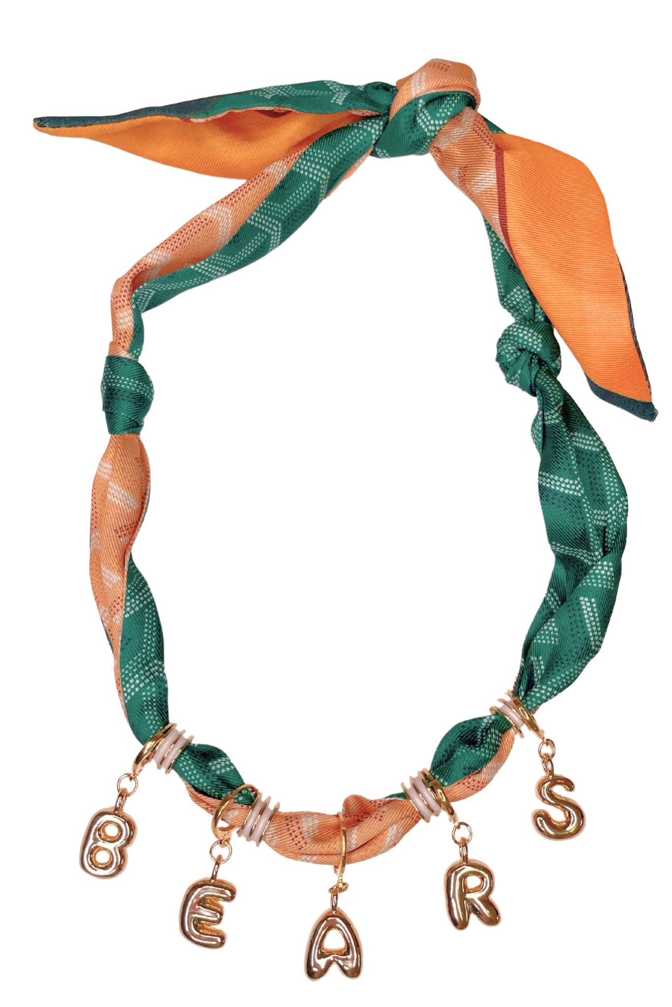 Green Bears Gameday Scarf Necklace