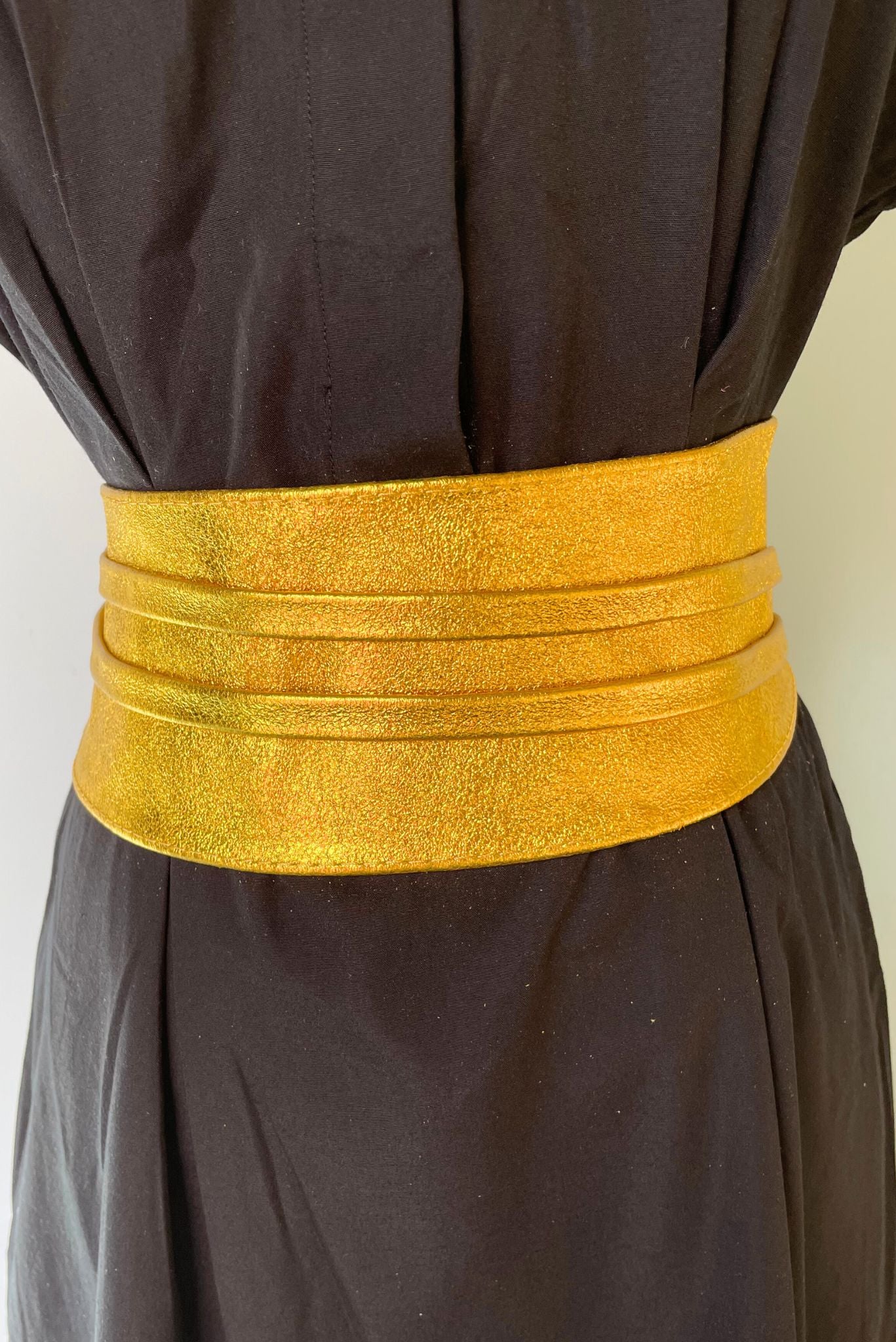 Gold Metallic Waist String Belt