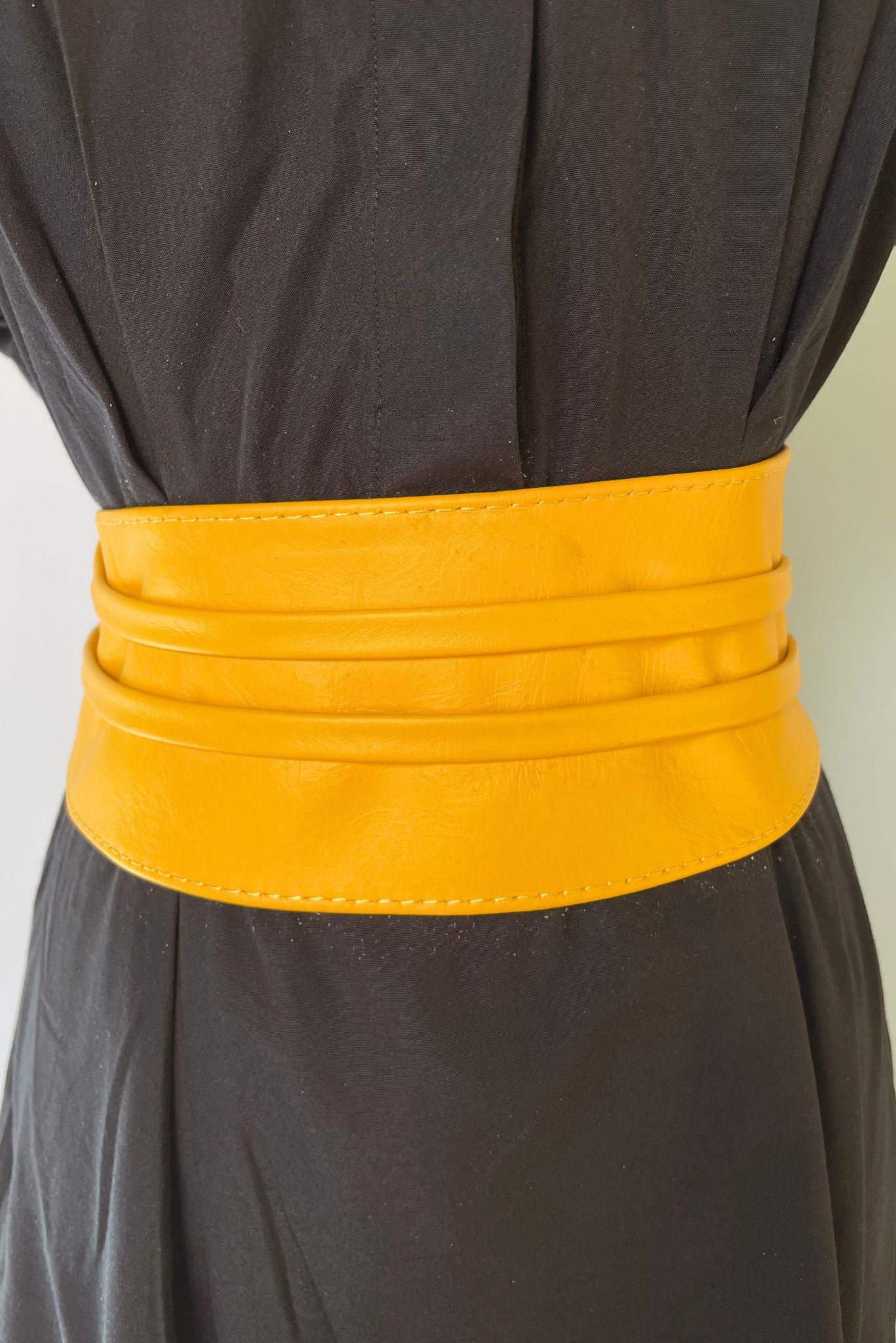 Yellow Smooth Waist String Belt