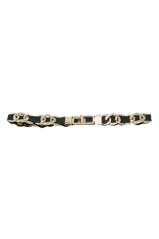 Olive and Gold Stretch Belt