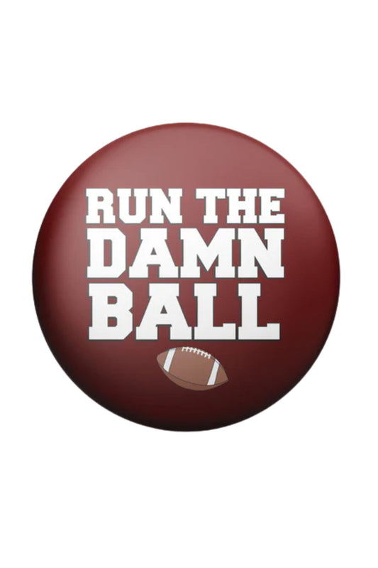 Run The Ball Game Day Button In Maroon