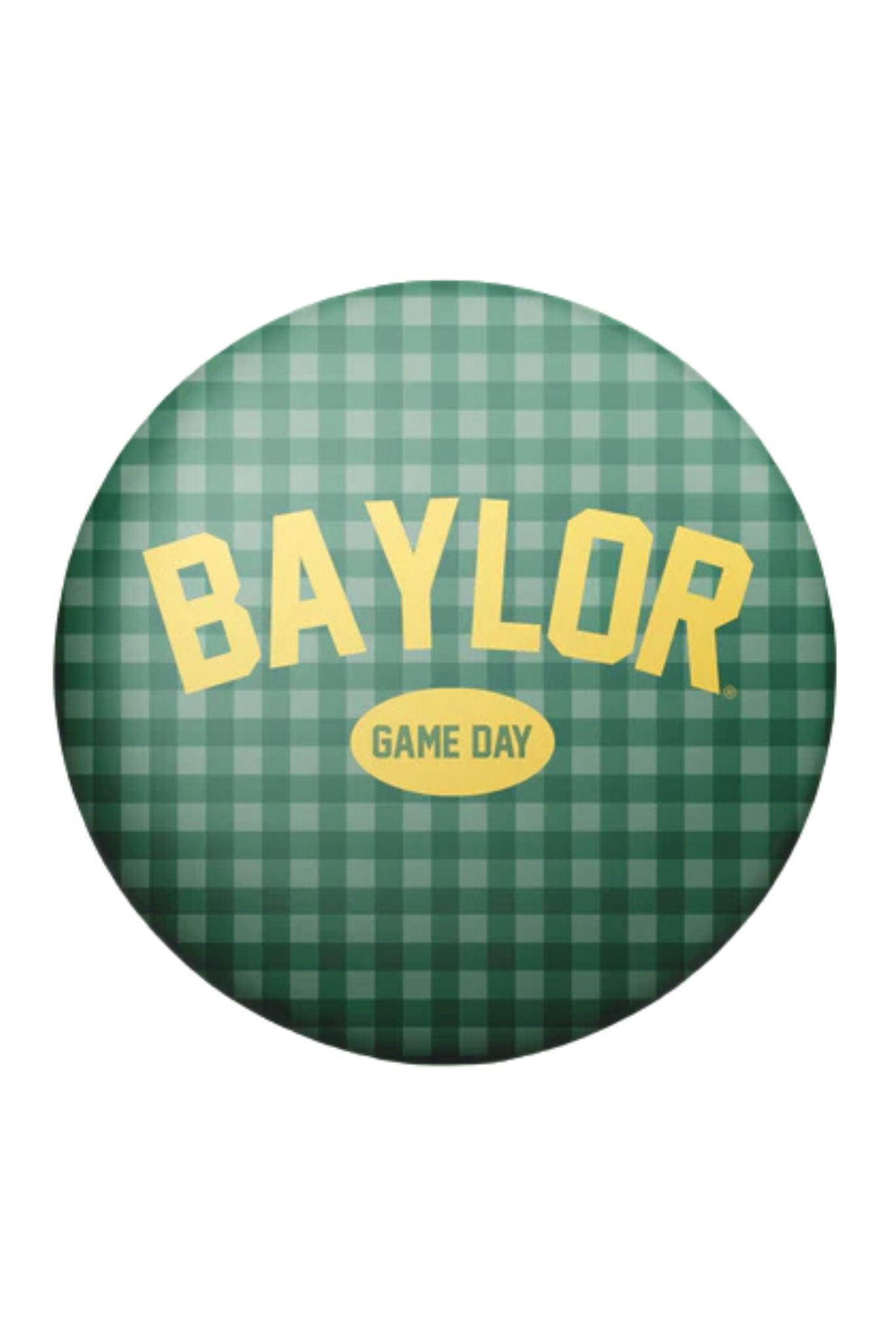 Baylor Game Day Gingham Button