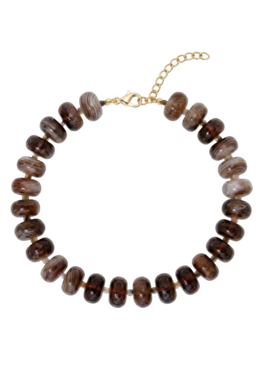 Tortoise Beaded Statement Necklace