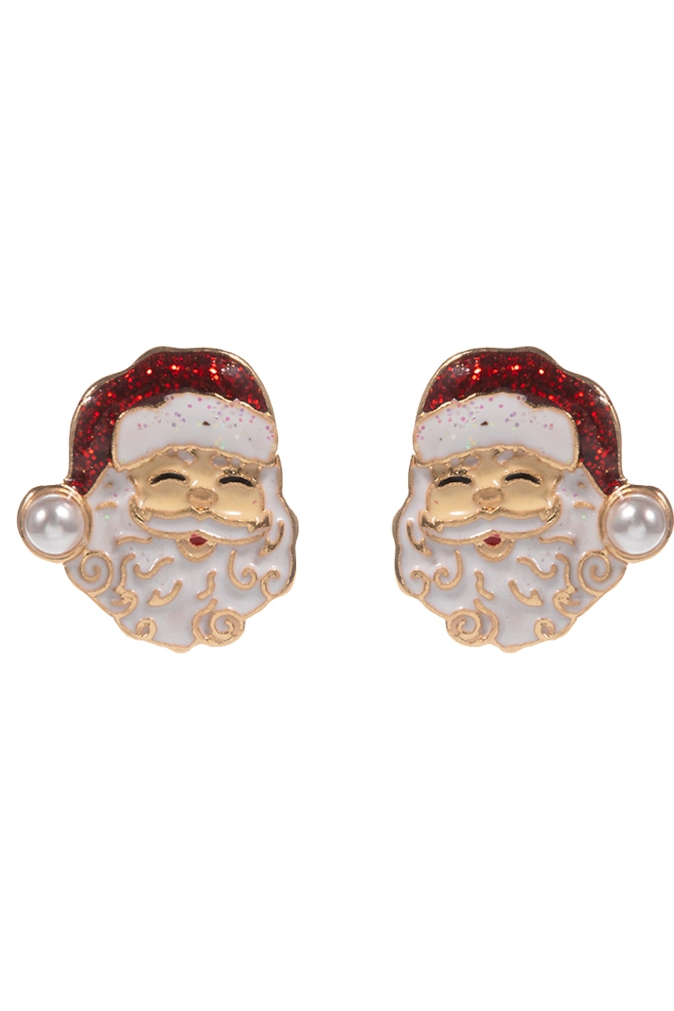 Red Santa Claus Stud Earrings