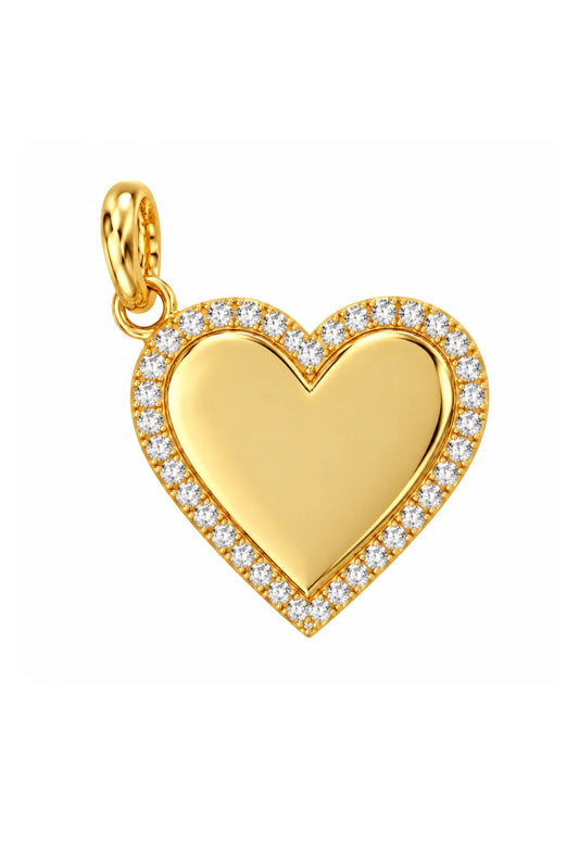 SSYS 18k Gold Plated Scripture Heart Charm *FINAL SALE*