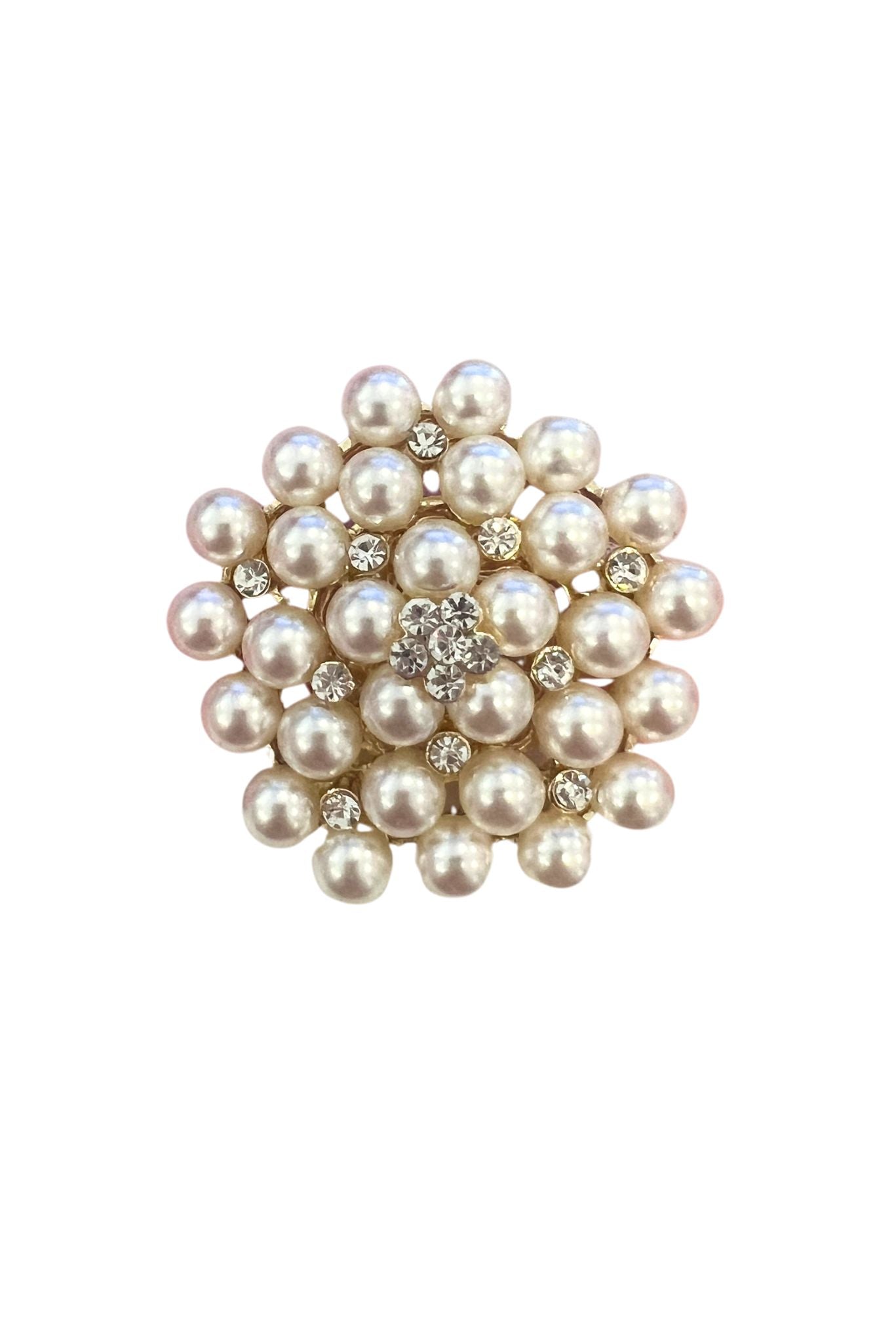 Pearl and Rhinestone Brooch
