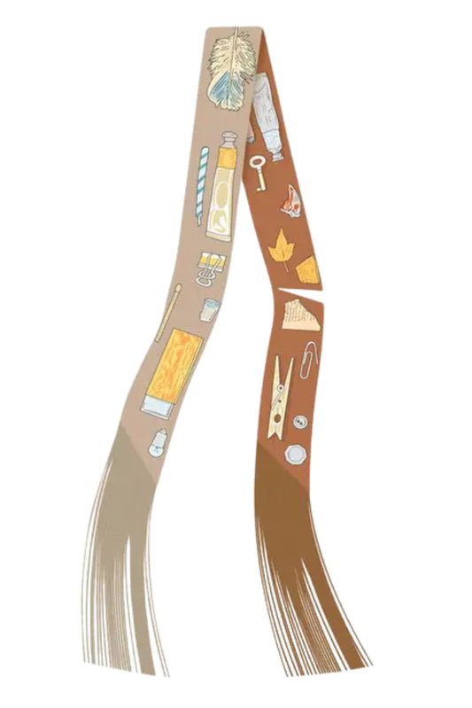Tan Frilly Scarf With Fringe