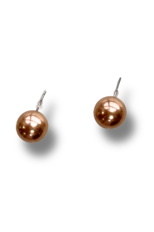 Gold Pearl Ball Stud Earrings *FINAL SALE*