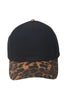 Black Animal Print Brim Hat