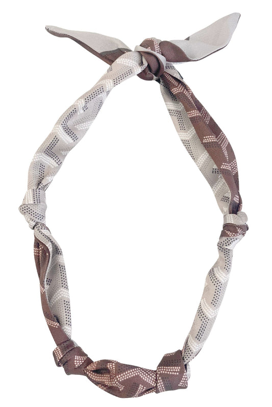 Grey Mocha Scarf Necklace