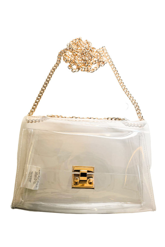 Clear Double Chain Purse