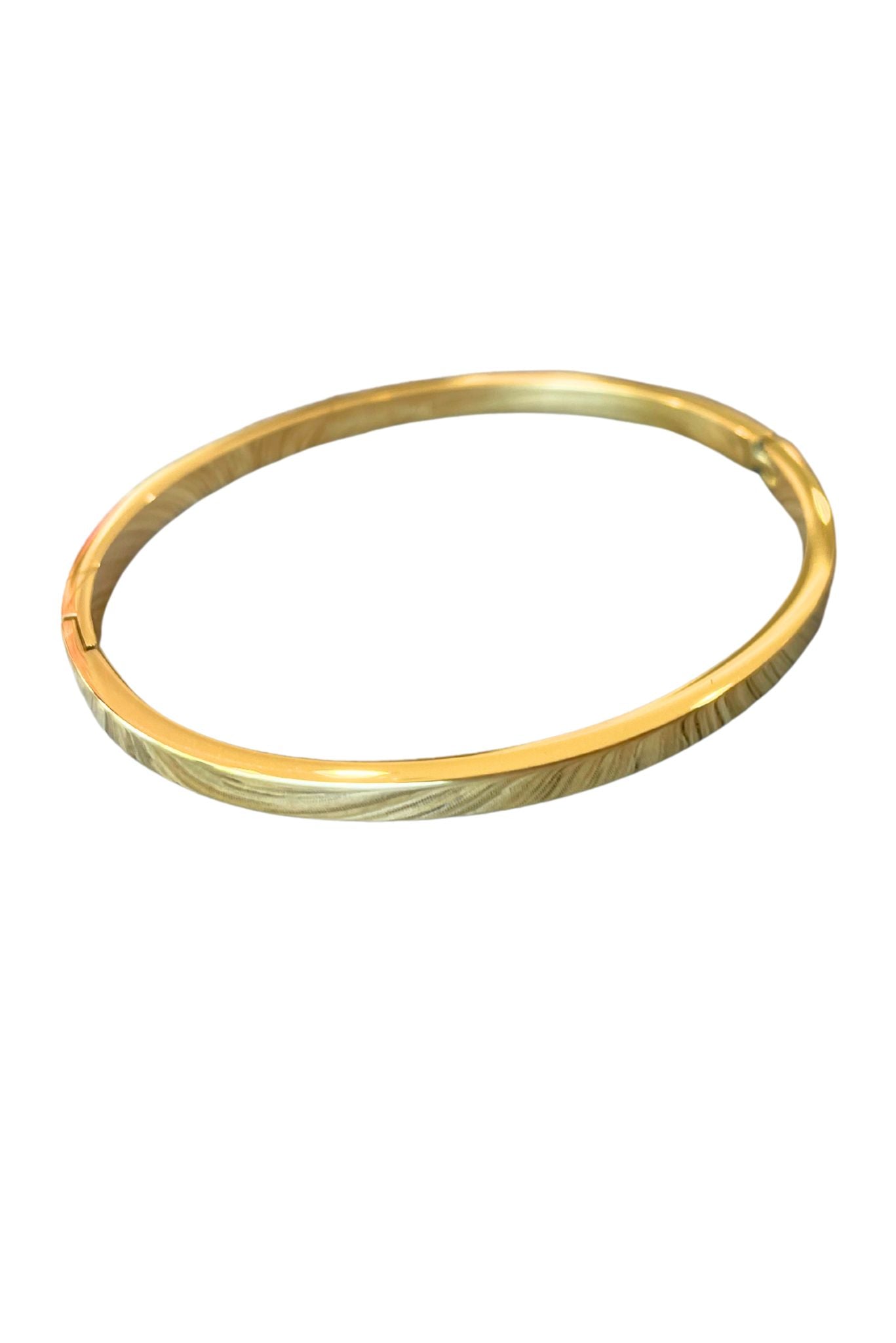 Gold Stainless Steel Thin Bangle Bracelet