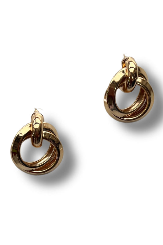 Gold Multi Circle Looped Earrings