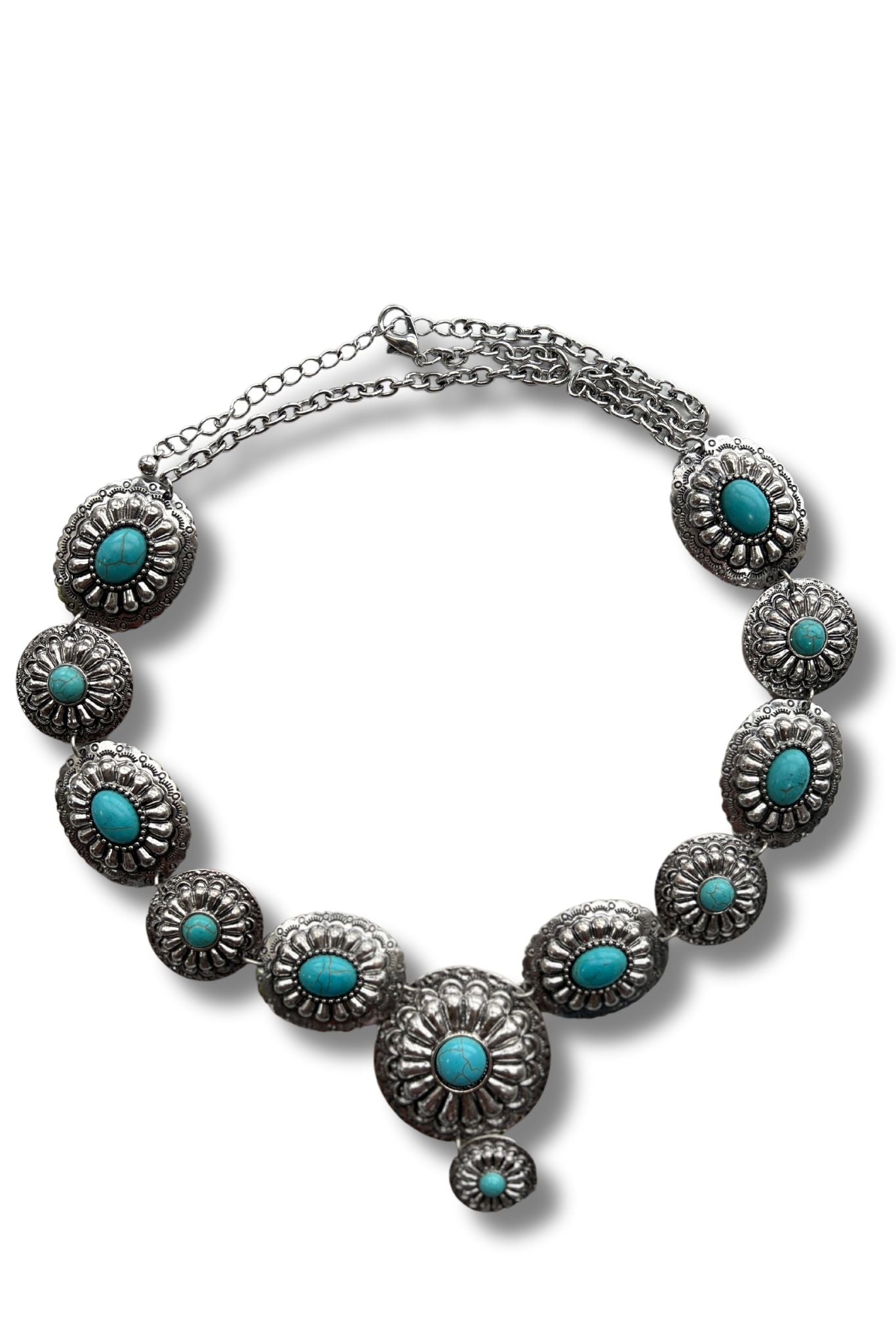 Turquoise Western Stone Long Necklace