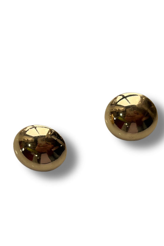 Gold Medium Circle Dome Earrings *FINAL SALE*