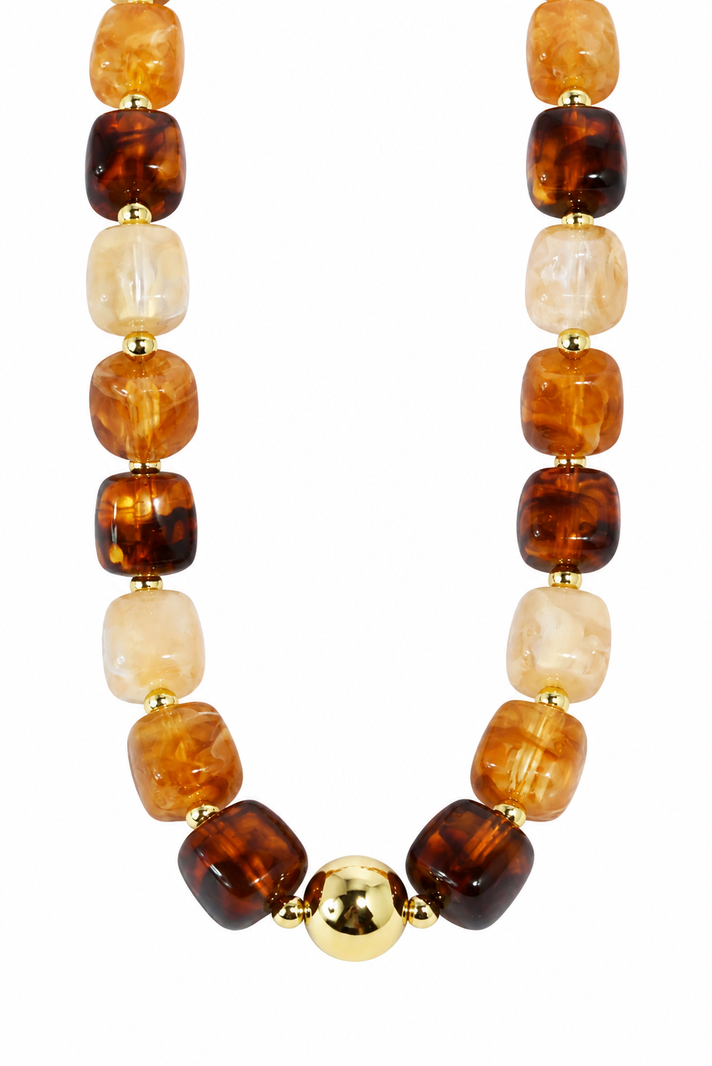Amber Multi Beaded Necklace