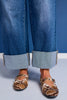 Lovervet By Vervet High Rise Cuffed Wide Leg Jeans