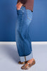 Lovervet By Vervet High Rise Cuffed Wide Leg Jeans