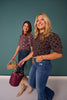 SSYS Verena Short Sleeve Bandana Print Sweater In Brown