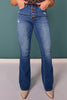 Mica High Rise Button Up Flare Jeans